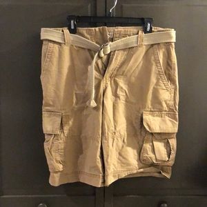 Cargo Shorts - 32 Waist - Khaki, Tons of Pockets!